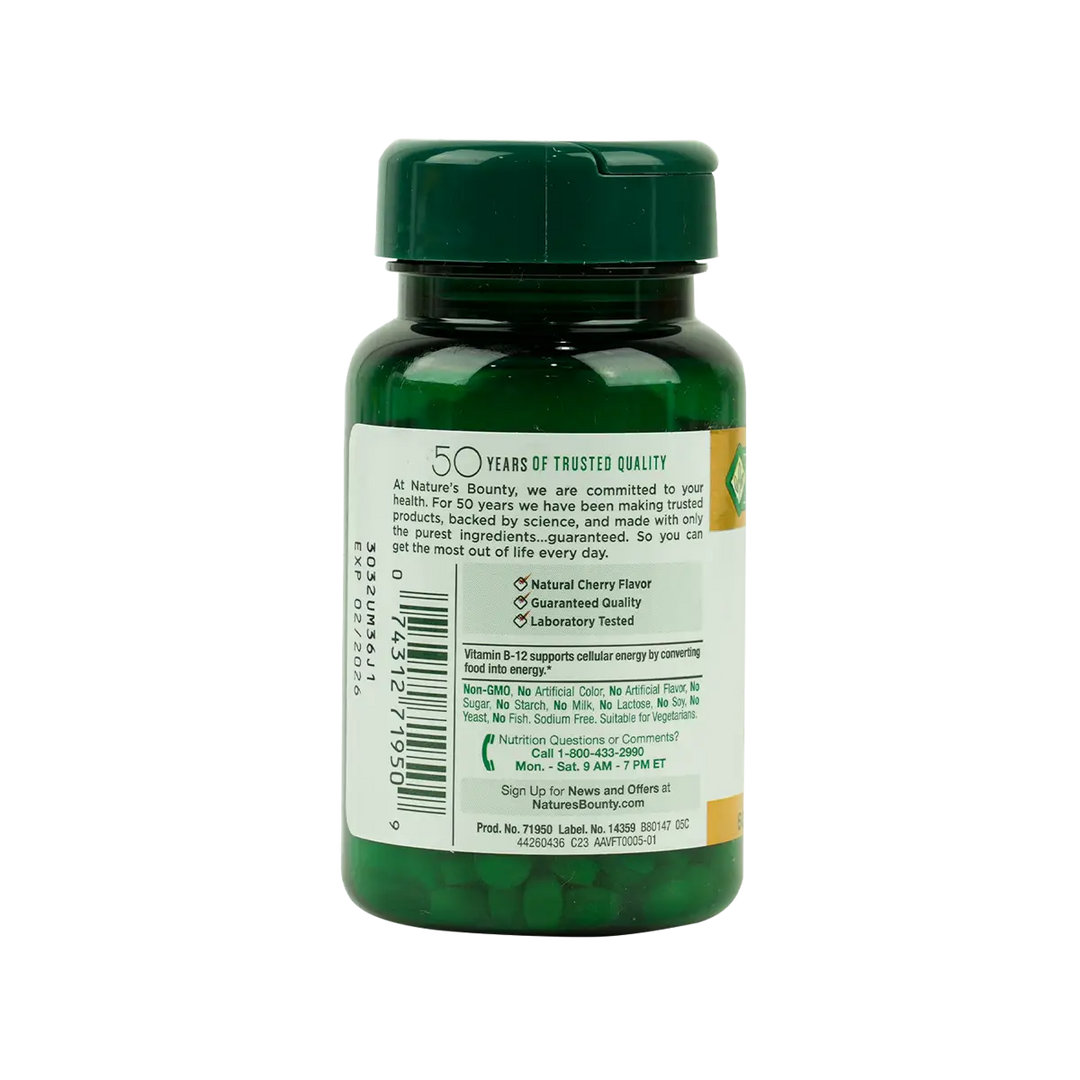 42252-NATURES BOUNTY B-12 1000MCG 60TAB +2