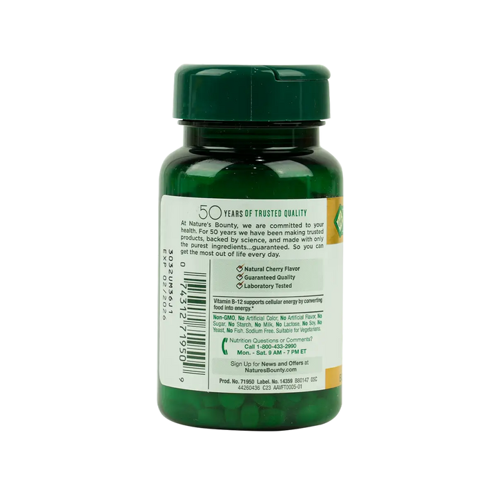 42252-NATURES BOUNTY B-12 1000MCG 60TAB +2