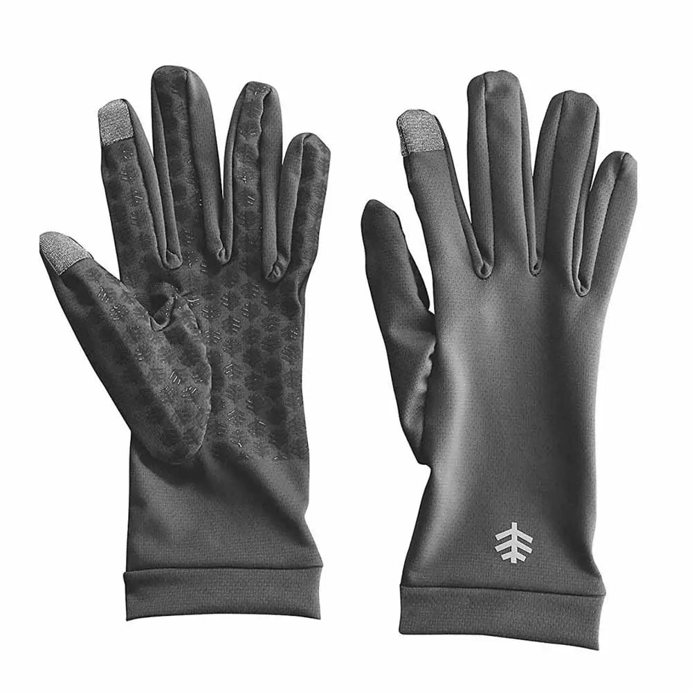 Coolibar Upf50+ Sun Charcoal Gloves-M