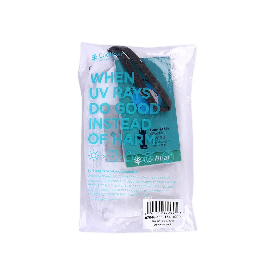 42493-Coolibar UPF50+ Sun White Gloves-L +1