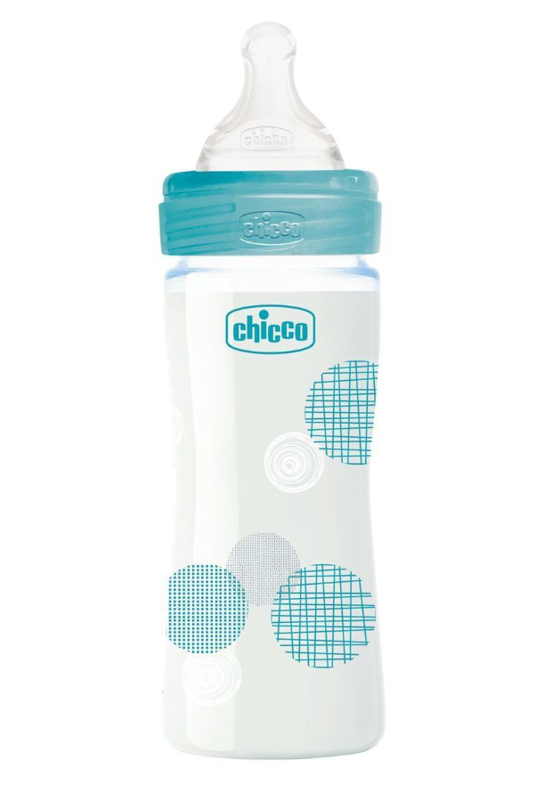 Chicco Well-Being Glass Slow (0m+) 240ml Boy-9942