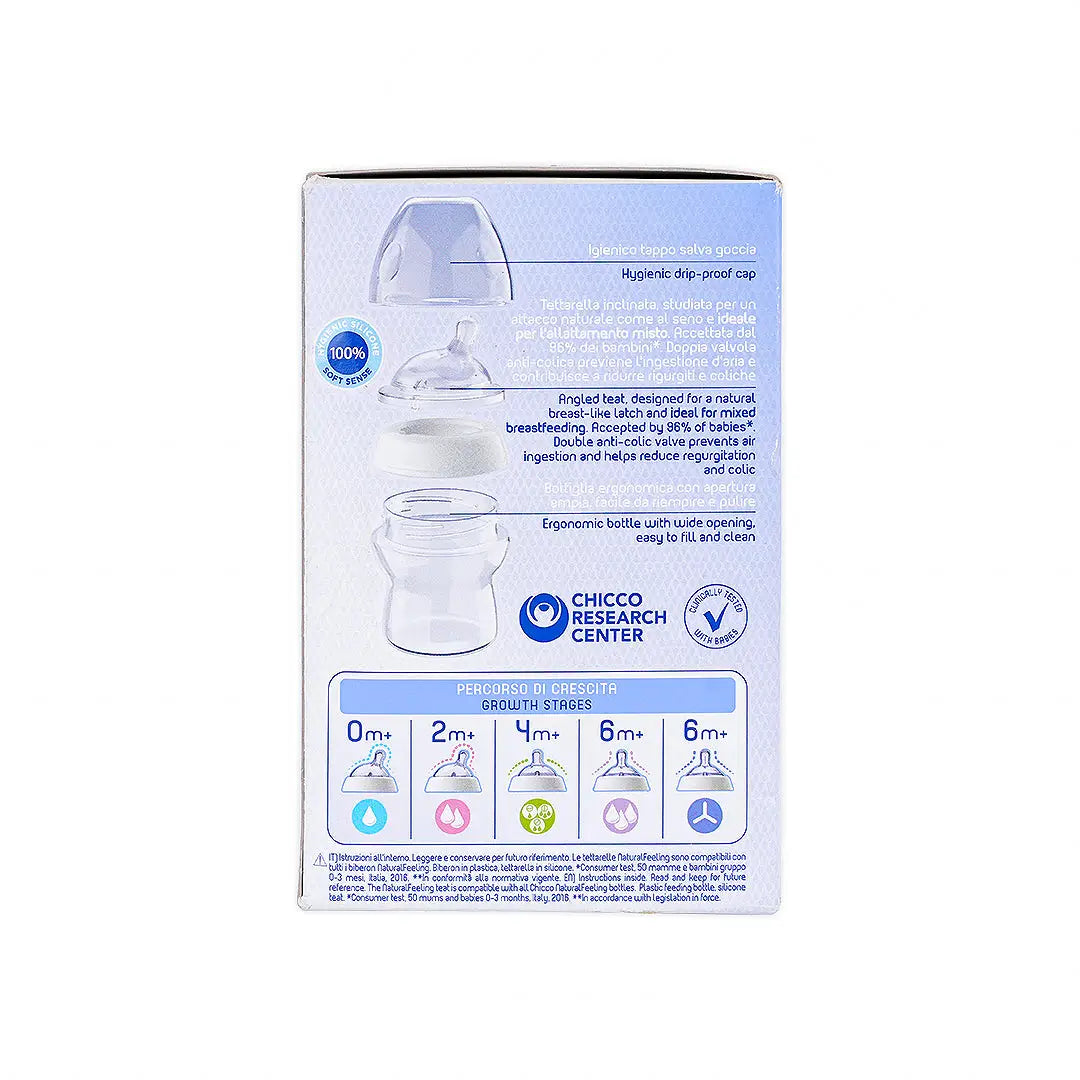 Chicco Natural Feeling Bottle Silver 150ml (0m+)