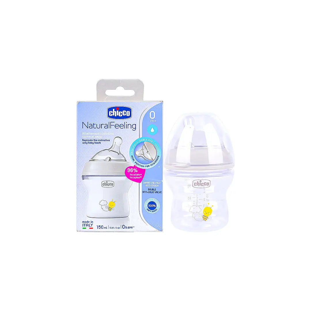 Chicco Natural Feeling Bottle Silver 150ml (0m+)