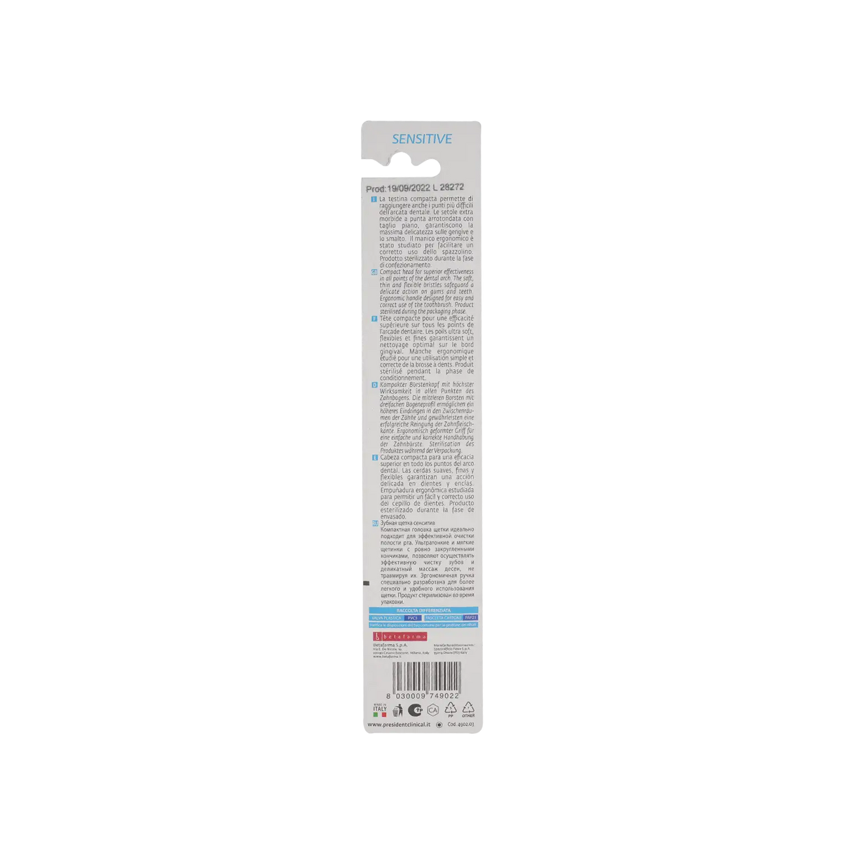 42529-President Sensitive Extra-Soft Toothbrush +1