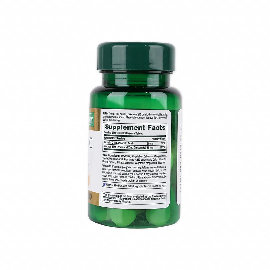 NATURES BOUNTY VIT C+ZINC 60CAP