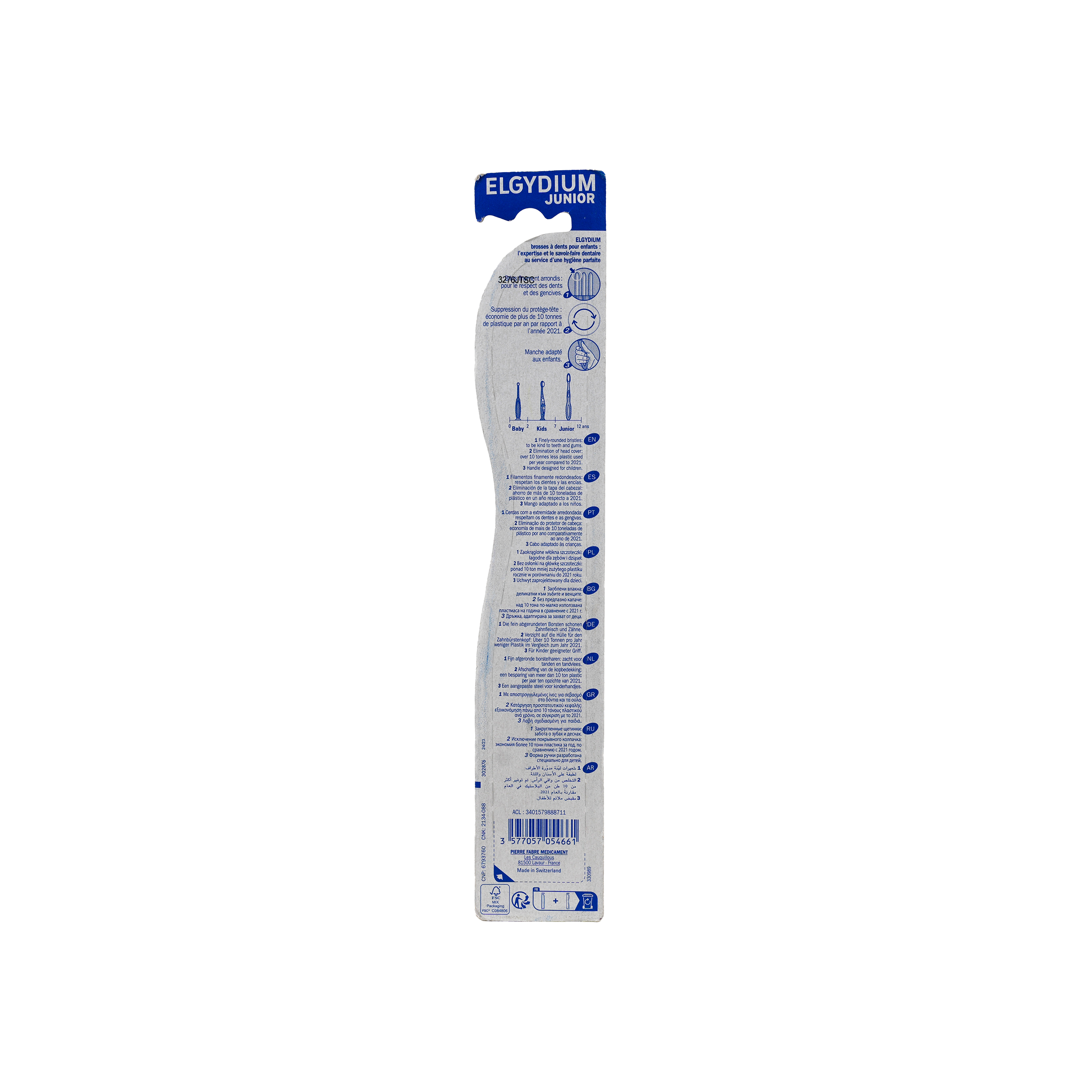 Elgydium Junior Toothbrush 7-12 -Raccon