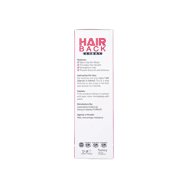 43009-Hair Back Men &amp; Women Extra Strong 100ml +6
