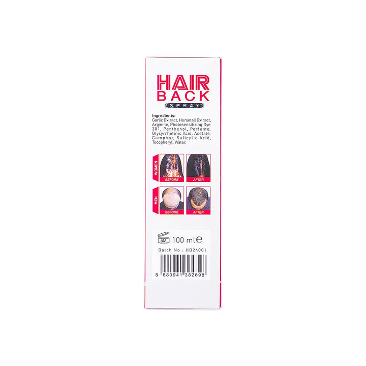 43009-Hair Back Men &amp; Women Extra Strong 100ml +5