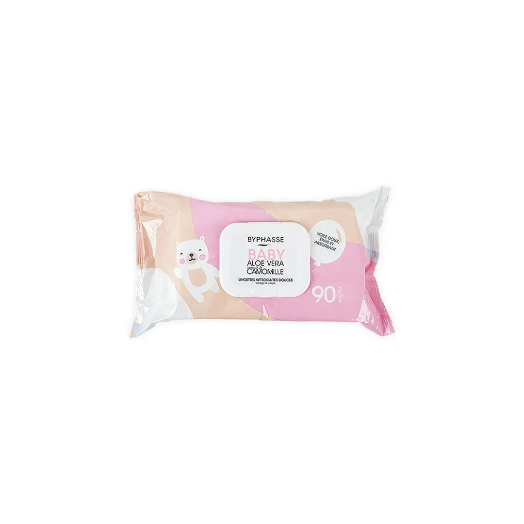 43197-Byphasse Baby Wipes Face & Body 90Pcs
