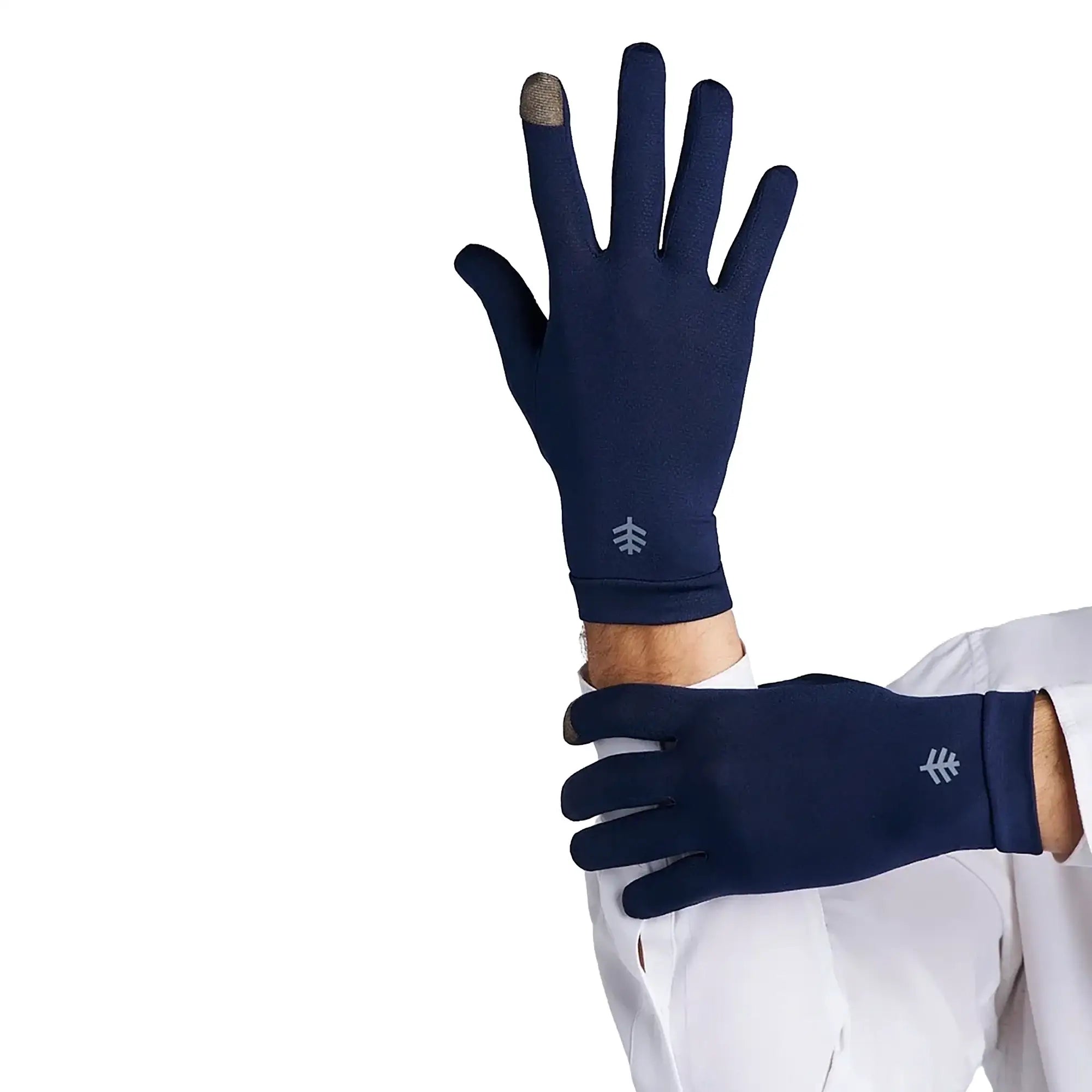 43230-Coolibar UPF50+ Sun Dark Blue Gloves-M +1