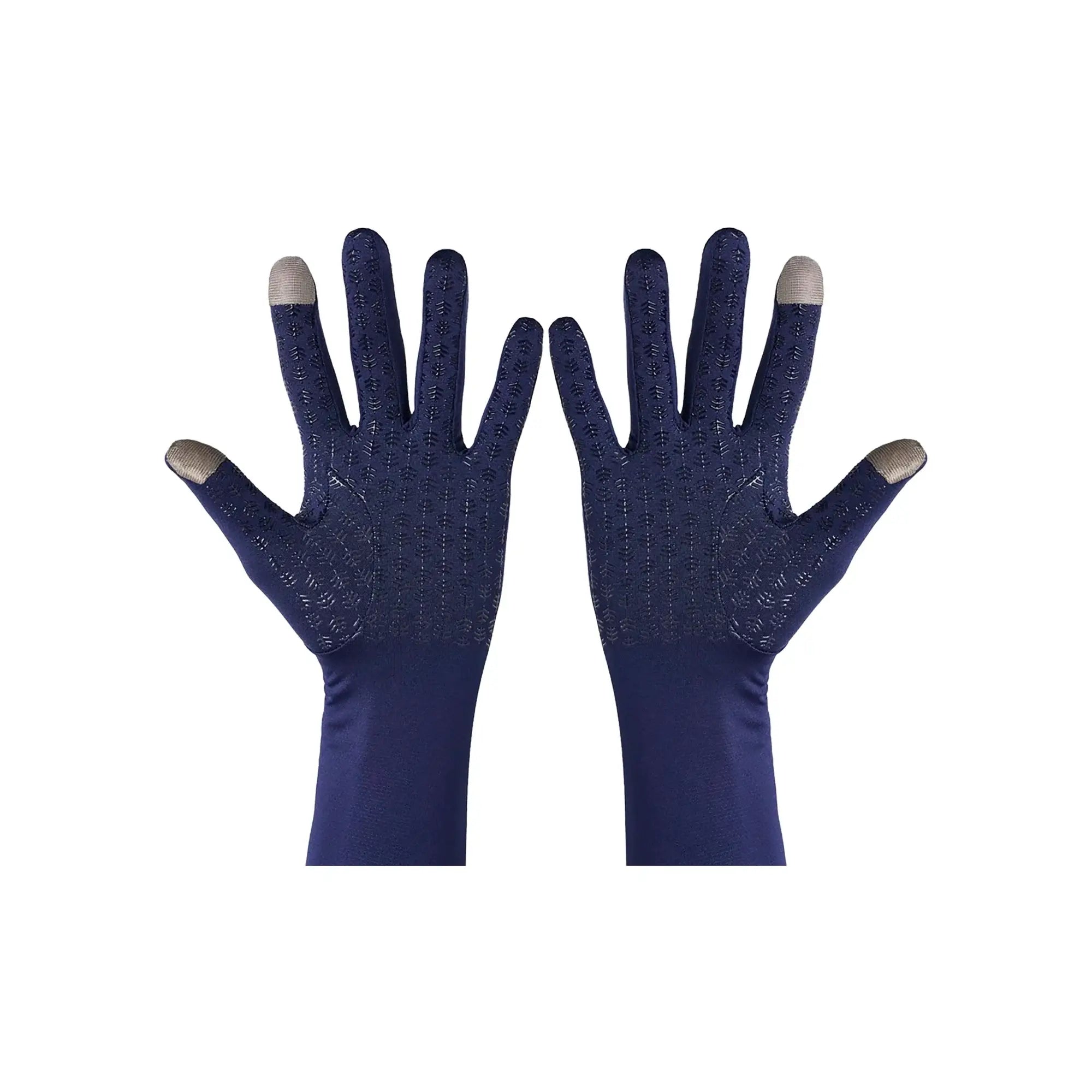 43230-Coolibar UPF50+ Sun Dark Blue Gloves-M