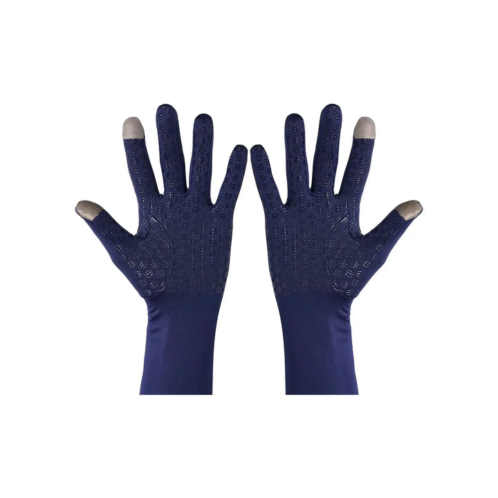 43230-Coolibar UPF50+ Sun Dark Blue Gloves-M