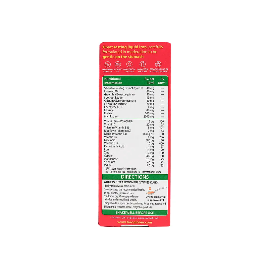 43305-Vitabiotics Feroglobin Liquid Plus Syrup 200Ml +7