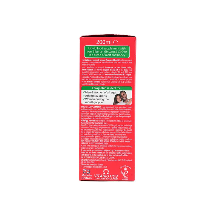43305-Vitabiotics Feroglobin Liquid Plus Syrup 200Ml +5