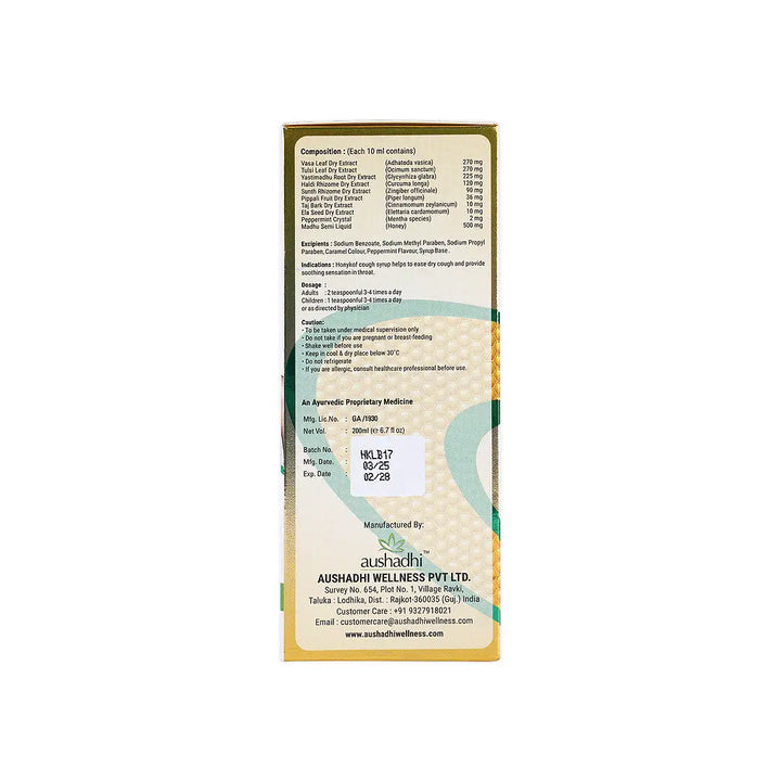 43381-Aushadhi Honykof Herbal Cough Syrup 200ml +5