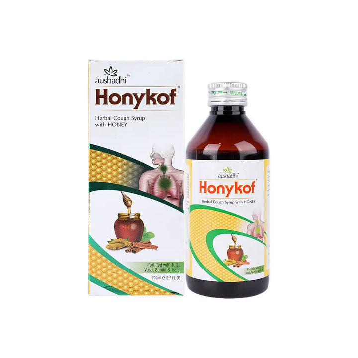 43381-Aushadhi Honykof Herbal Cough Syrup 200ml +1