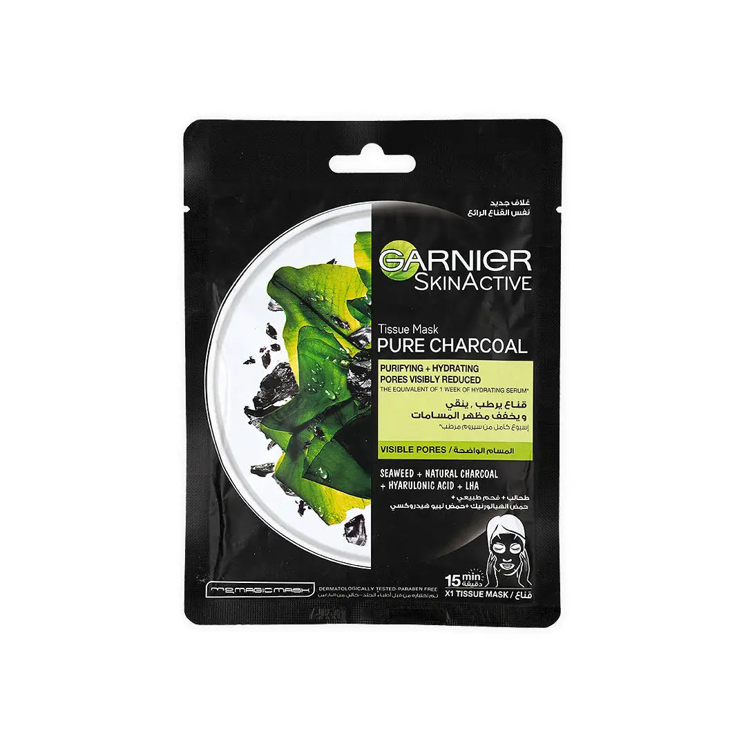 43443-Garnier Tissue Mask-Pure Charcoal