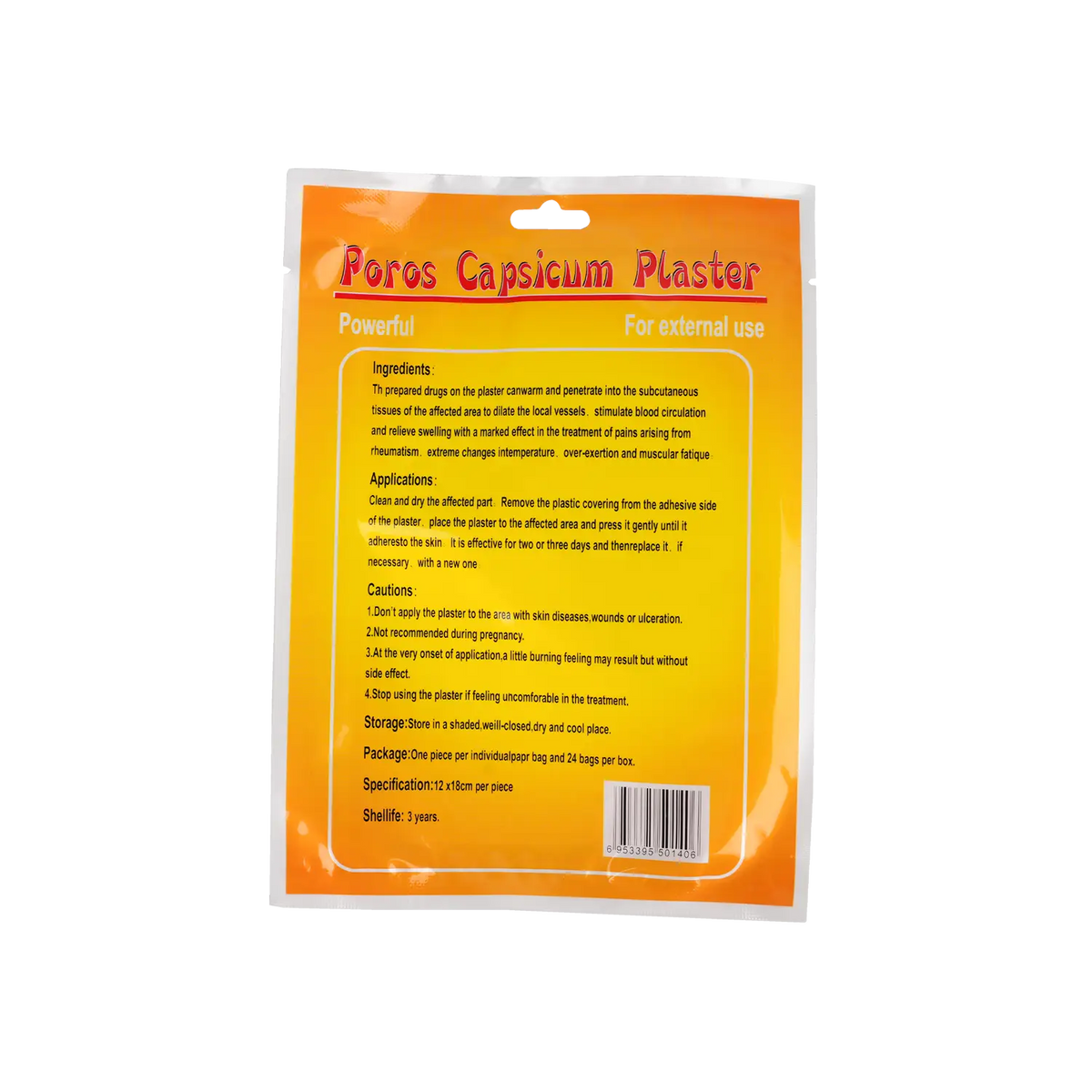 43496-Sumbow Poros Capsicum Plaster 1pc +1