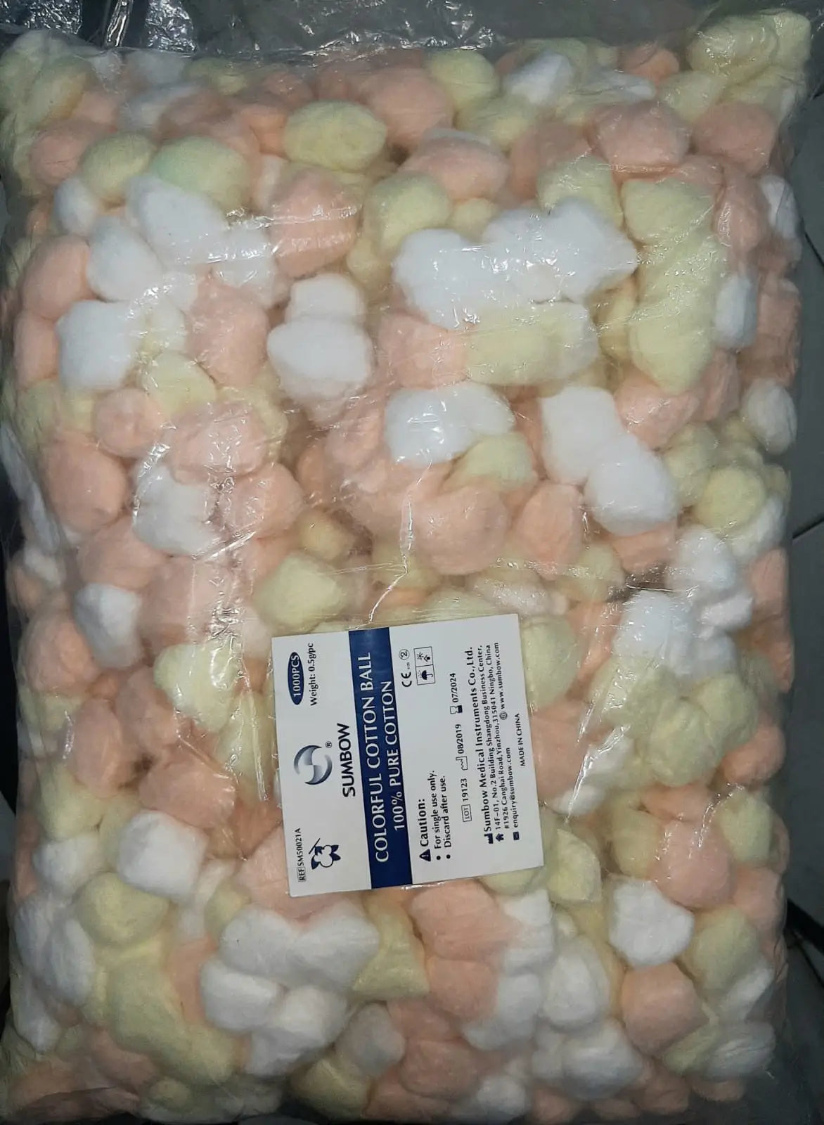 43502-Sumbow Cotton Ball Assorted Colors 1000pcs