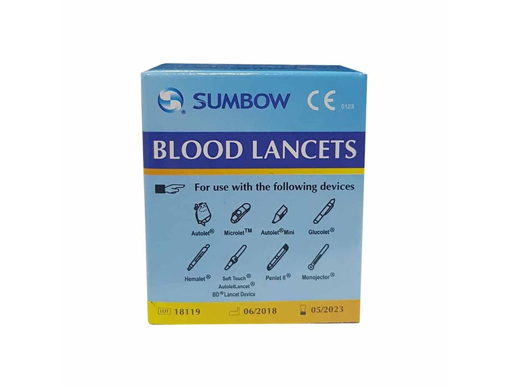 Sumbow Blood Lancets FLAT 100Pcs - SM70021