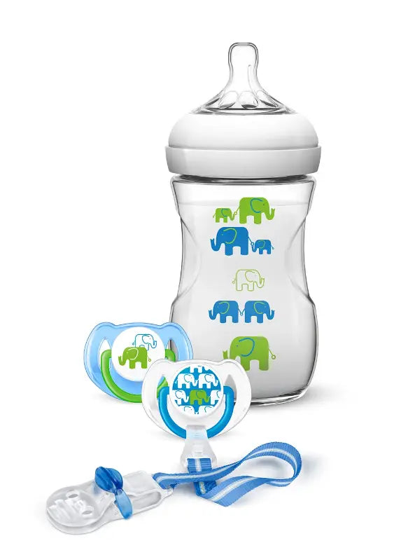 Avent Natural Bottle & Soother Green Set-D627/01(PA437)
