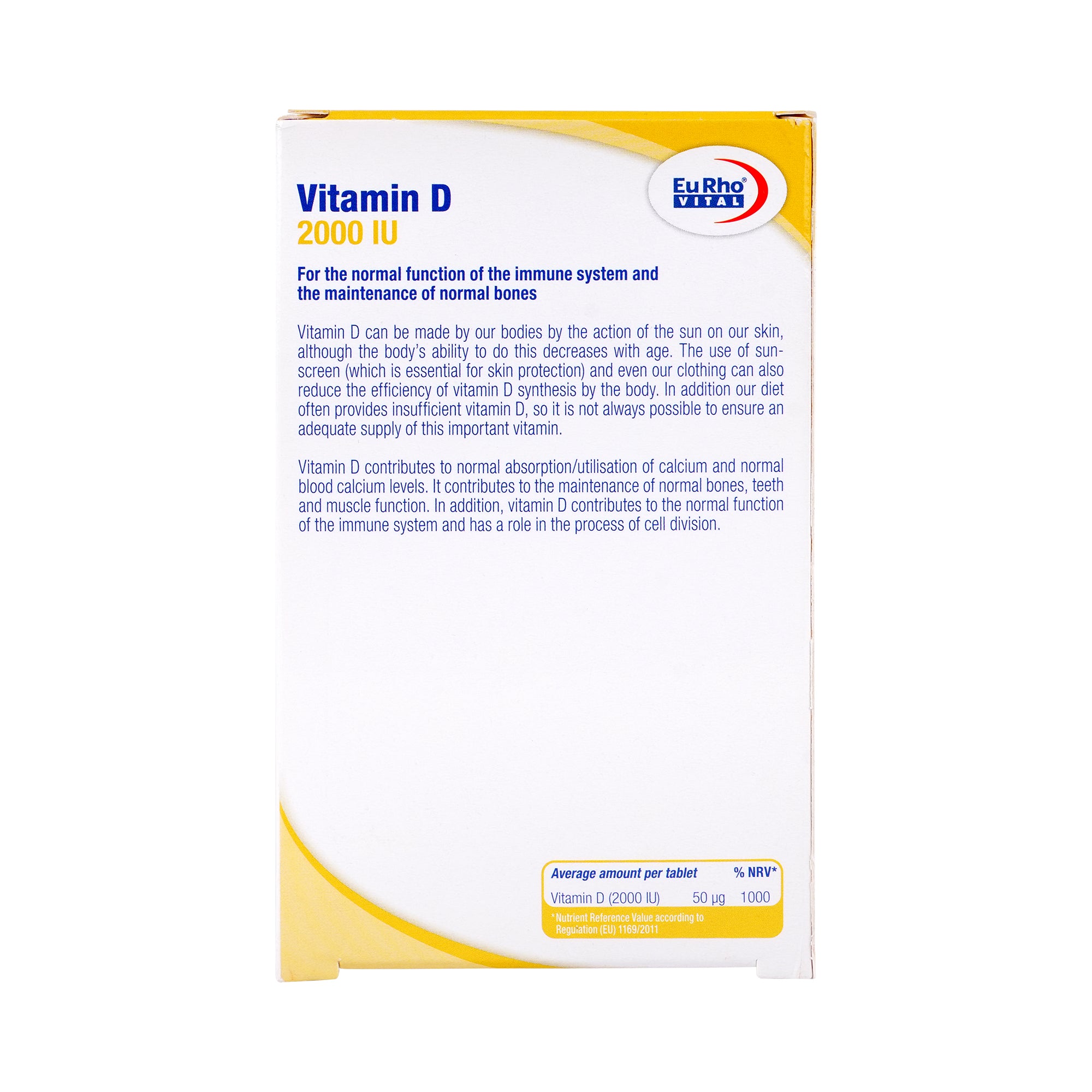 43569-Eurho Vital Vit-D 2000Iu 60 Tablets +1