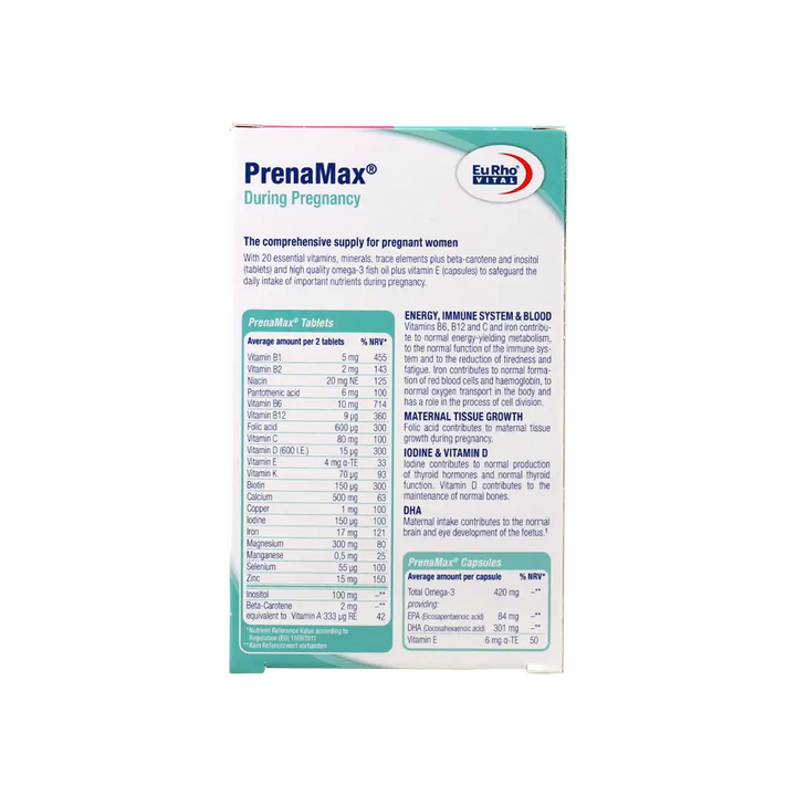 43580-EuRho Vital PrenaMax During Pregnancy 60T+30C +1