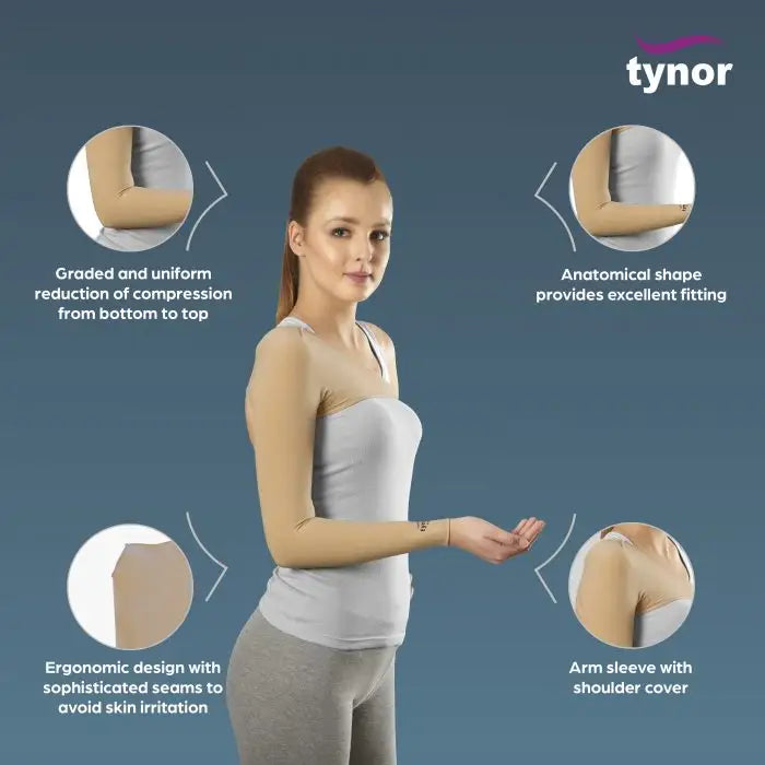 Tynor Arm Garment Sleeve + Shoulder Cover-I77 LN