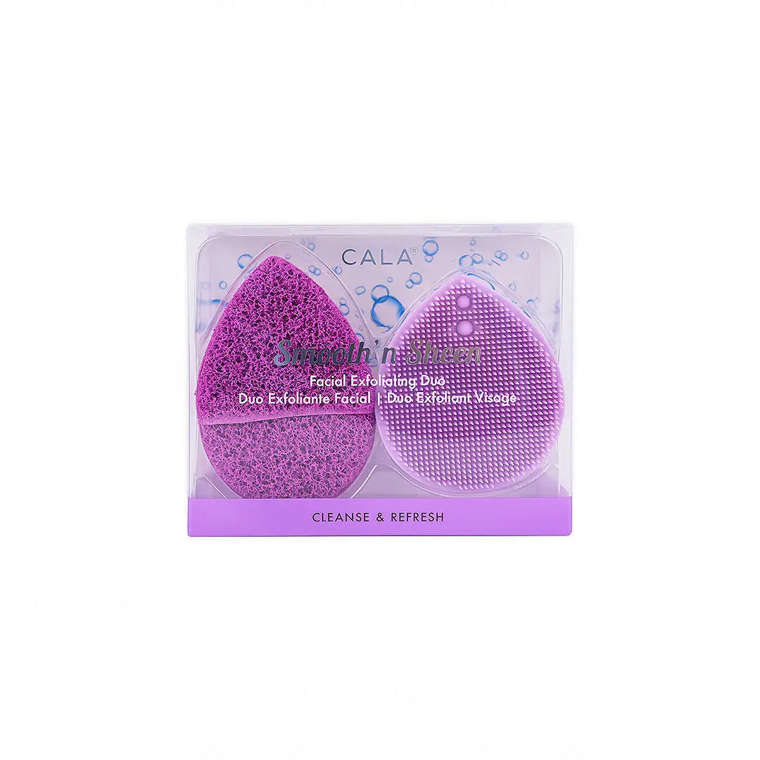 Cala Smooth N Sheen Exfoliating Duo Purple