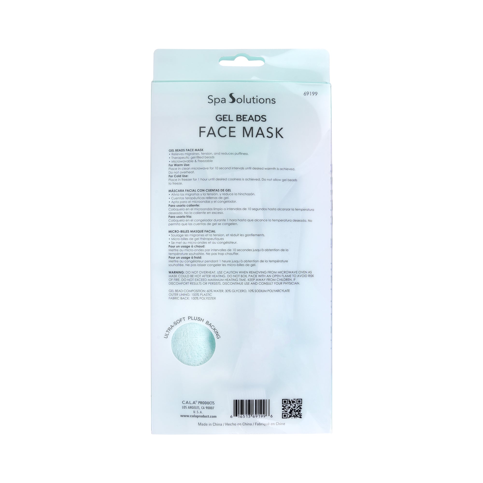 43757-Cala Gel Beads Hot & Cold Face Mask +2