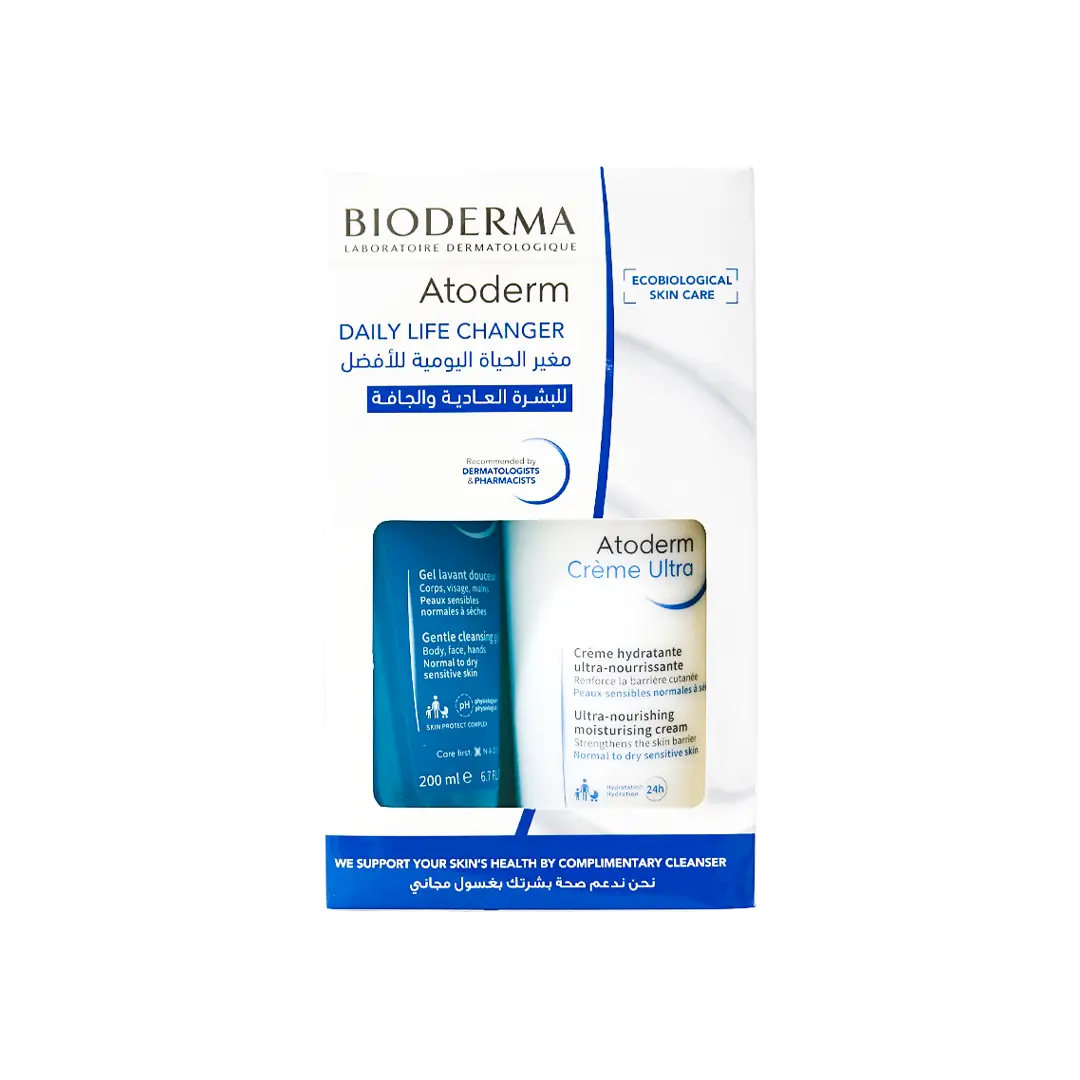 Bioderma Atoderm-Offer (Cream 500ml+ Cleannsing Gel 200ml)