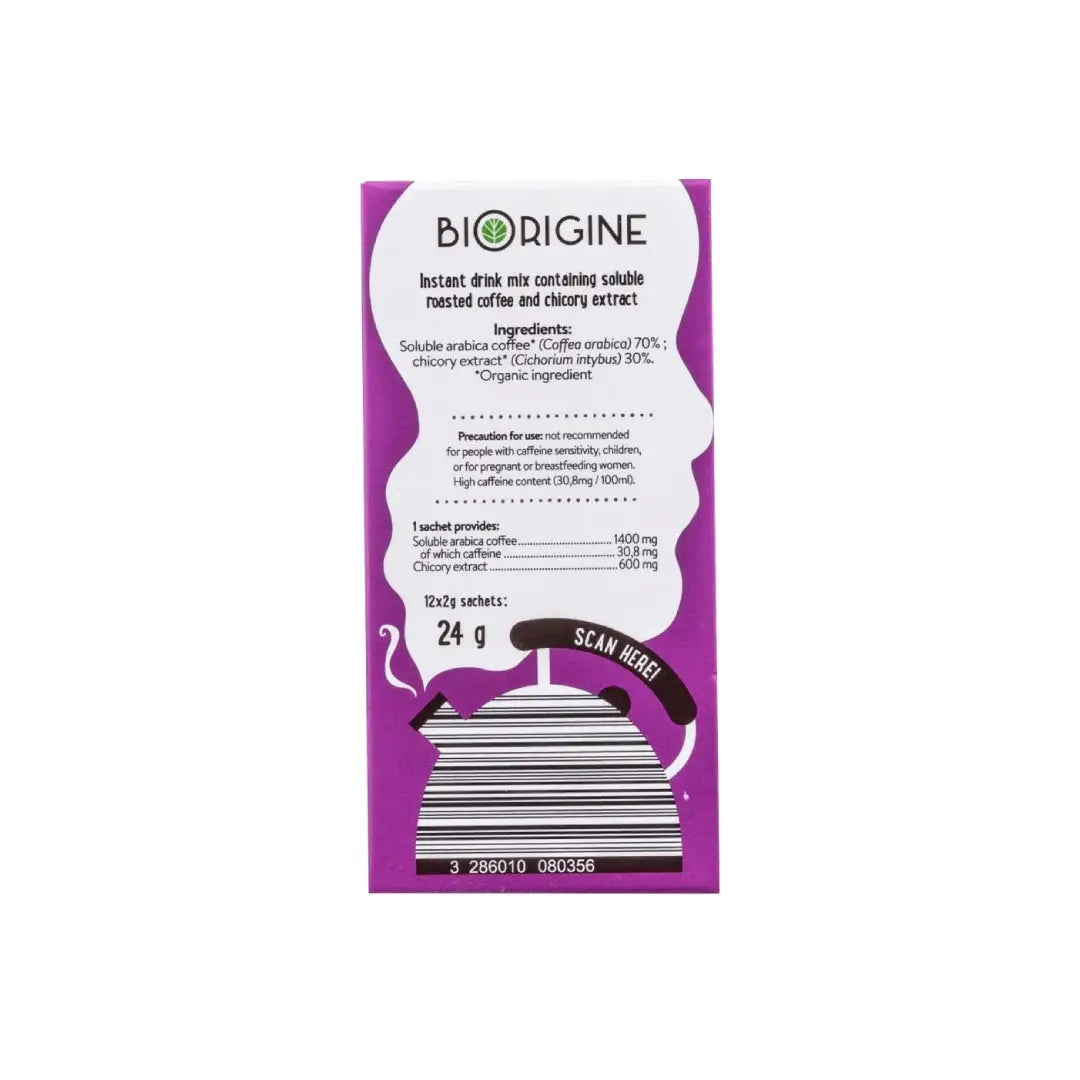 BIORIGINE INSTANT CAFFEE FLAT STOMACH 12 SACHETS-CHICORY