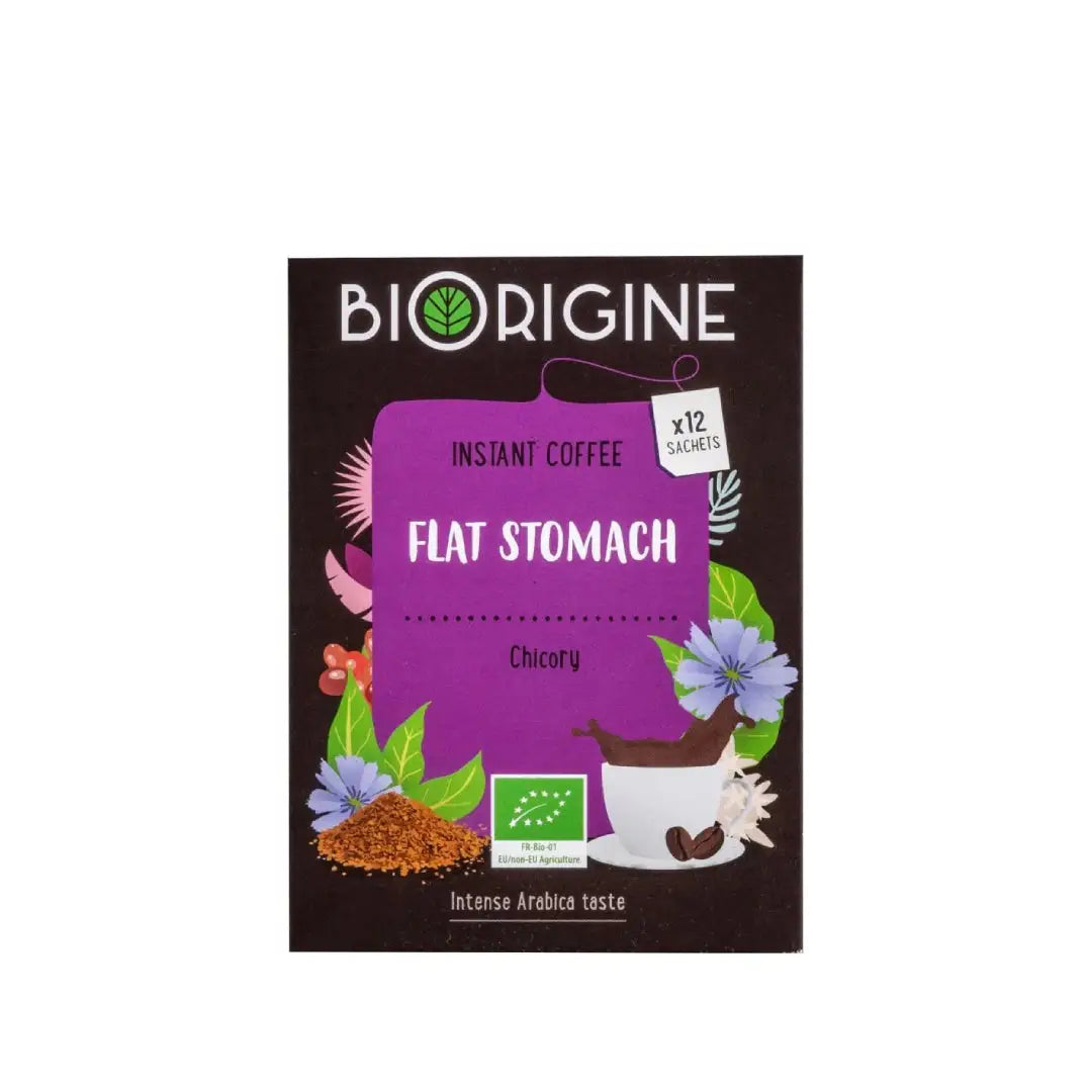 BIORIGINE INSTANT CAFFEE FLAT STOMACH 12 SACHETS-CHICORY