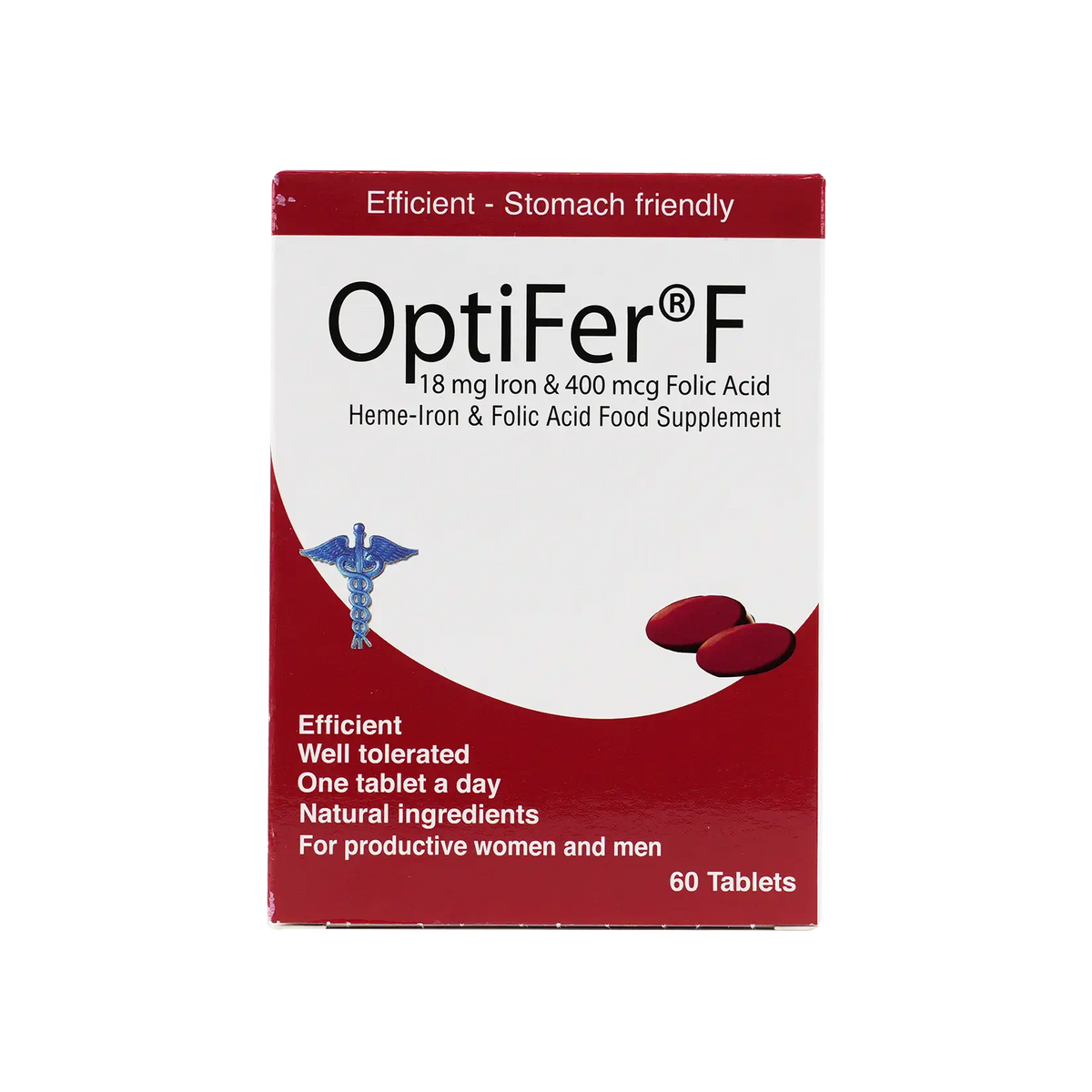44190-Optifer F 18Mg Iron + 400Mg Folic Acid 60 Tab