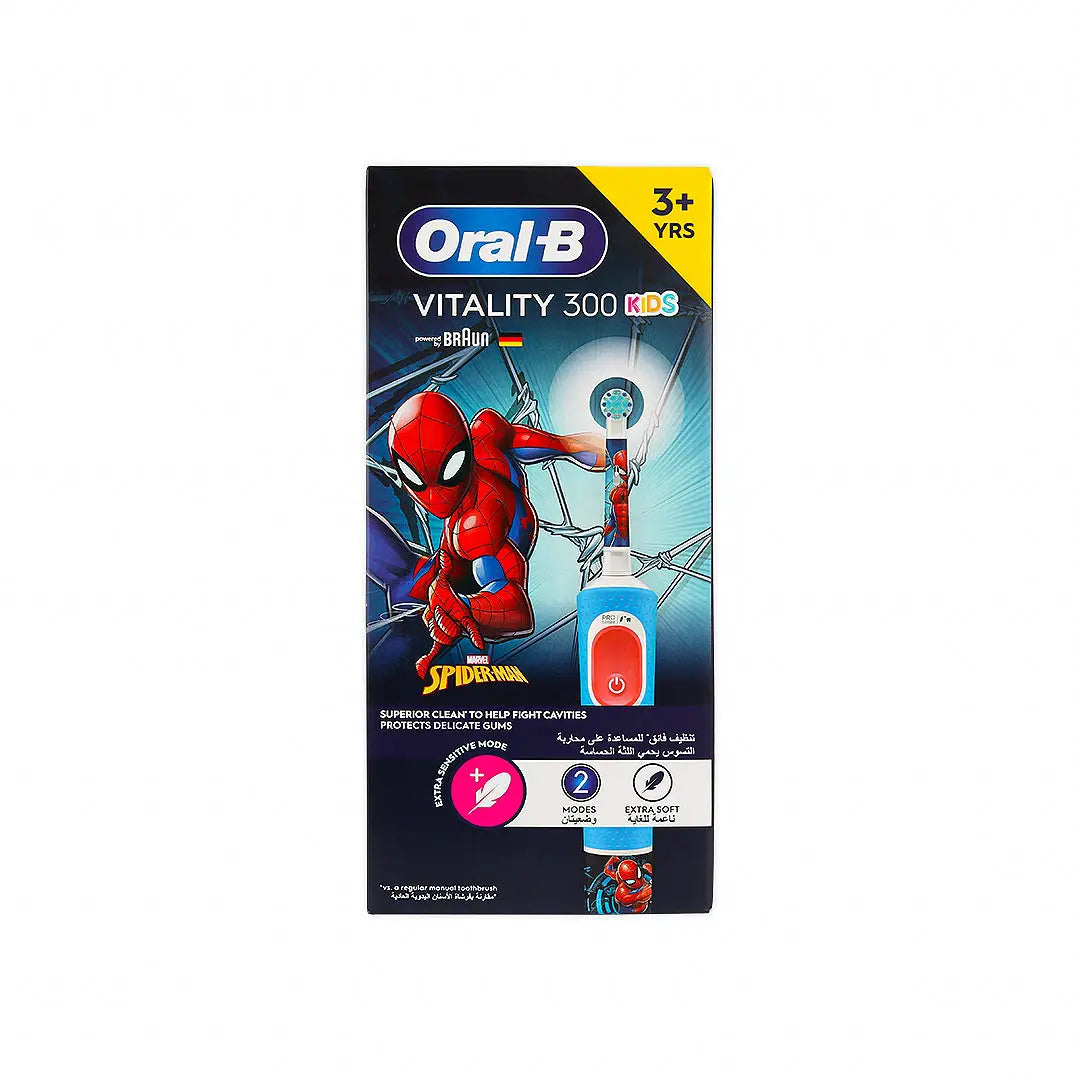 44239-Oral-B Vitality 300 Kids +3yrs Spiderman Battery Toothbrush