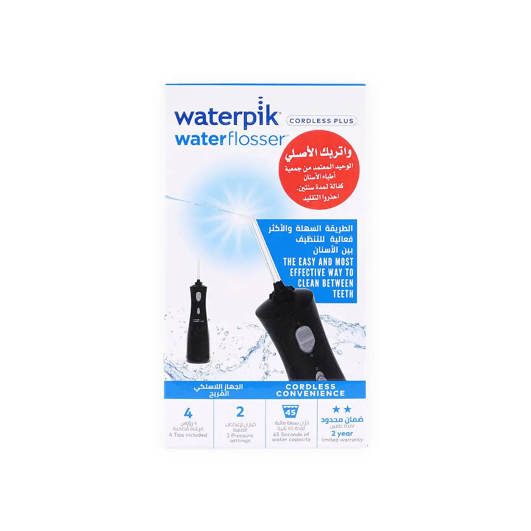 44789-Waterpik Cordless Plus Water Flosser Black-WP 462ME