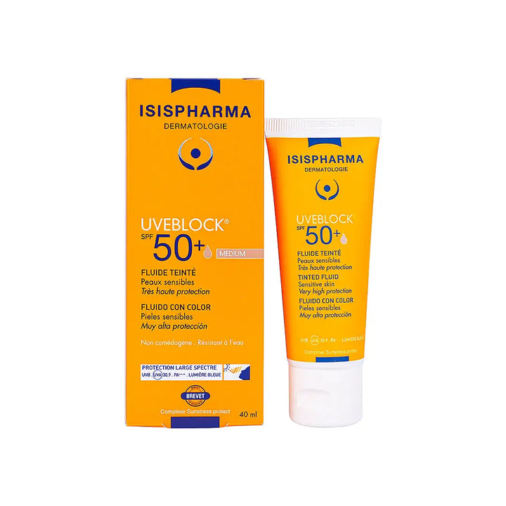44841-ISIS Pharma UVeblock SPF50+ Tinted Fluid Cream (1+1) Offer-Medium +1