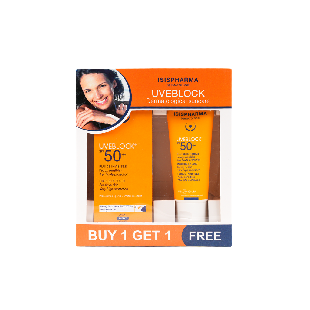 ISIS Uveblock Spf50+ Fluid Invisible Cream 40ml 1+1 Offer