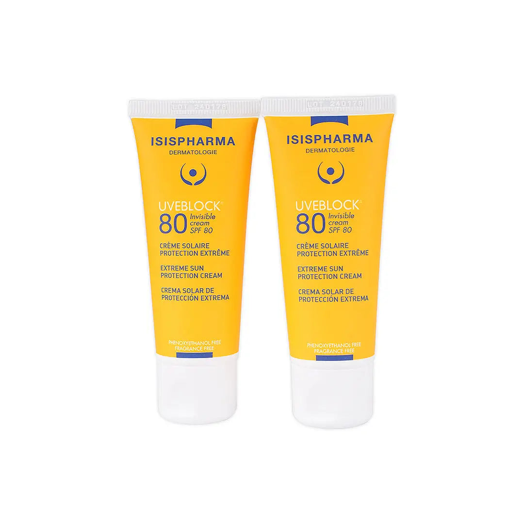 ISIS Pharma UVEBLOCK SPF80 Invisible Cream 40 ml 1+1 Offer
