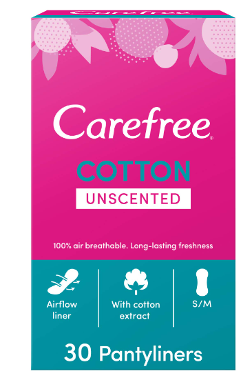 CAREFREE COTTON UNSCENTED 30PADS