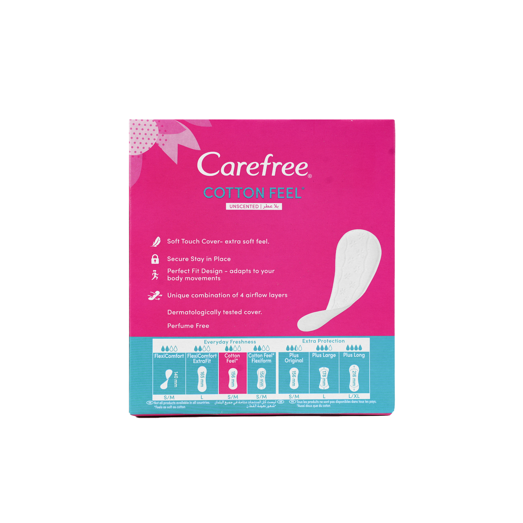 Carefree Cotton Feel 56Pcs-Unscented