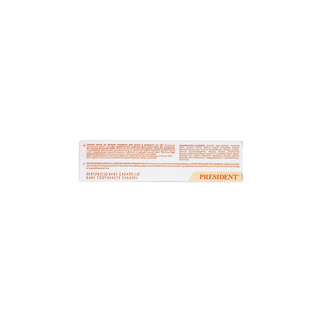President Baby 0-3 Years Caramel Toothpaste 30ml