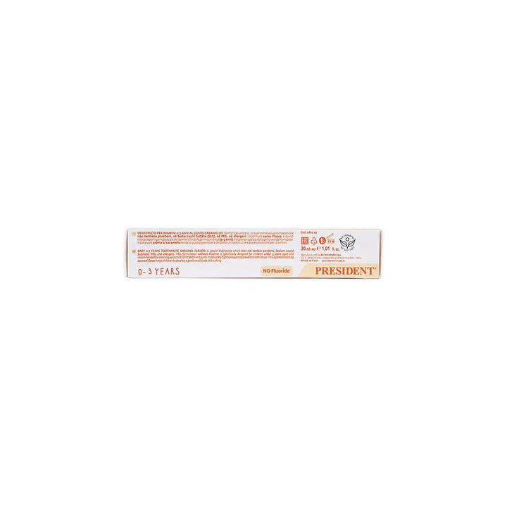 44951-President Baby 0-3 Years Caramel Toothpaste 30ml +2