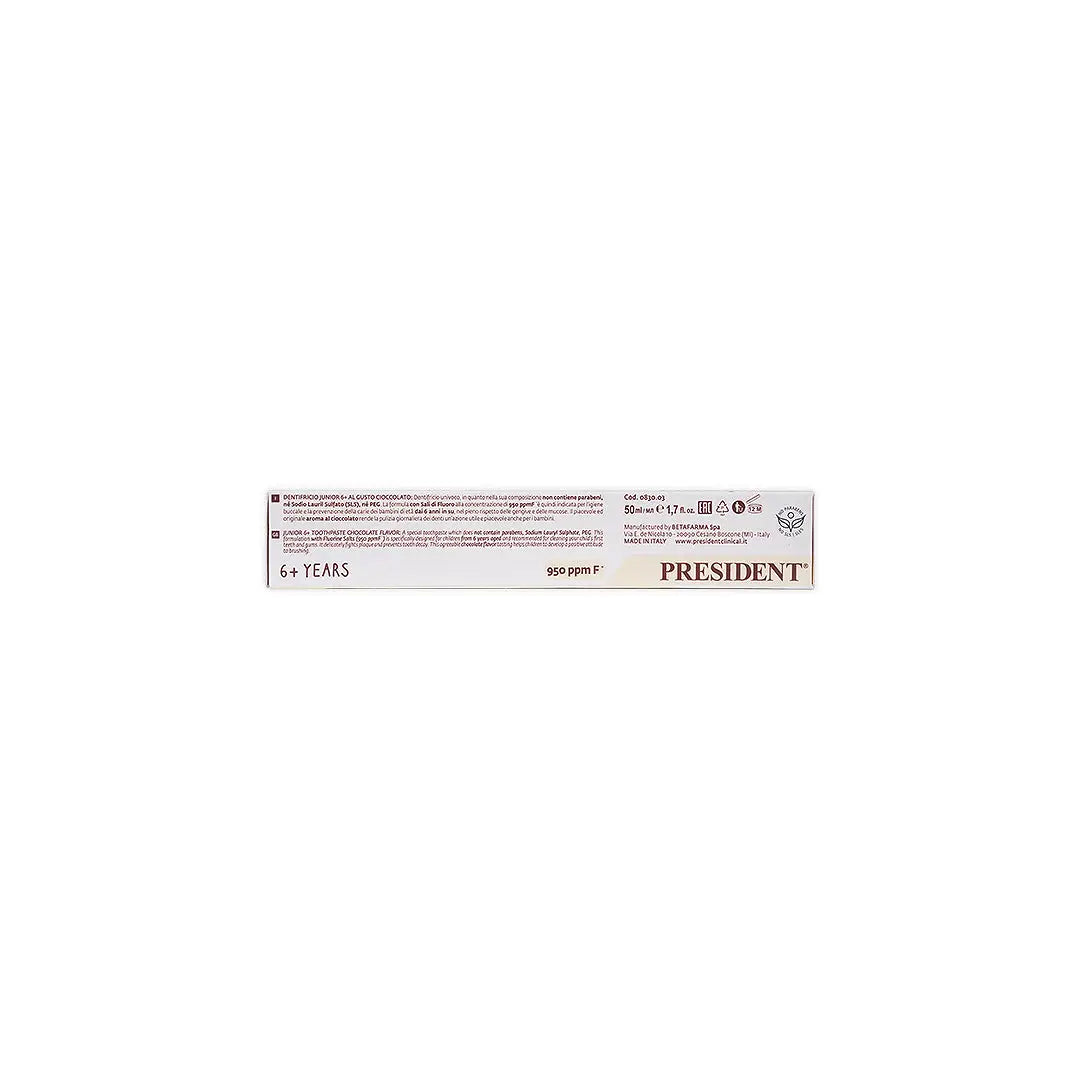 President Junior 6+ Choco Toothpaste 50ml