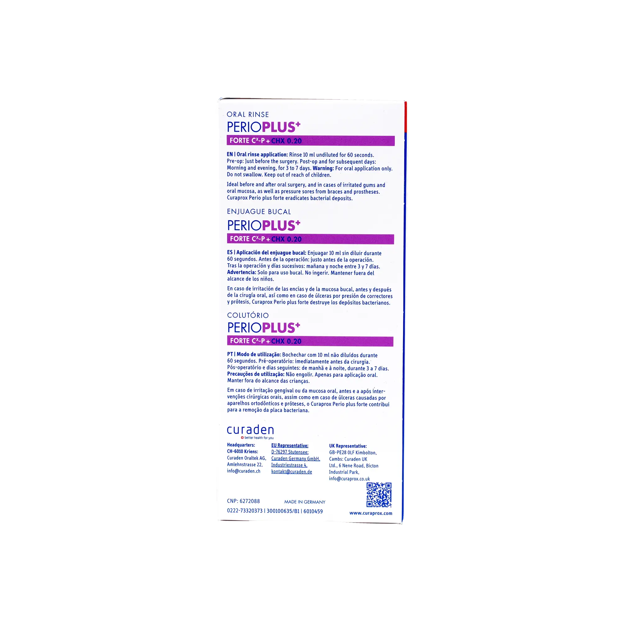 Curaprox Perioplus Forte CHX 0.20 Mouthwash 200ml