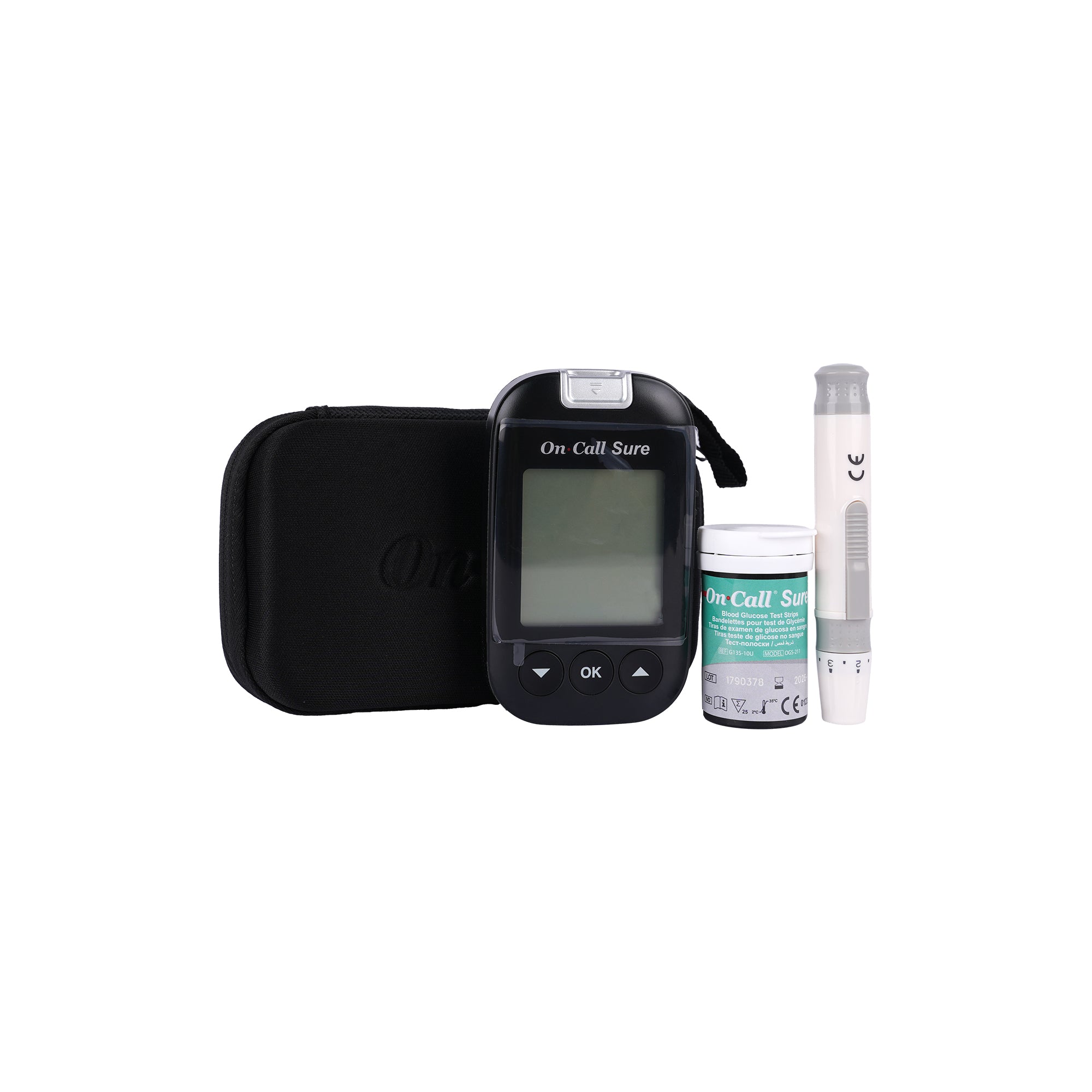 45010-On Call Sure Glucometer+100 Strips+100 Lancets+Alc +1