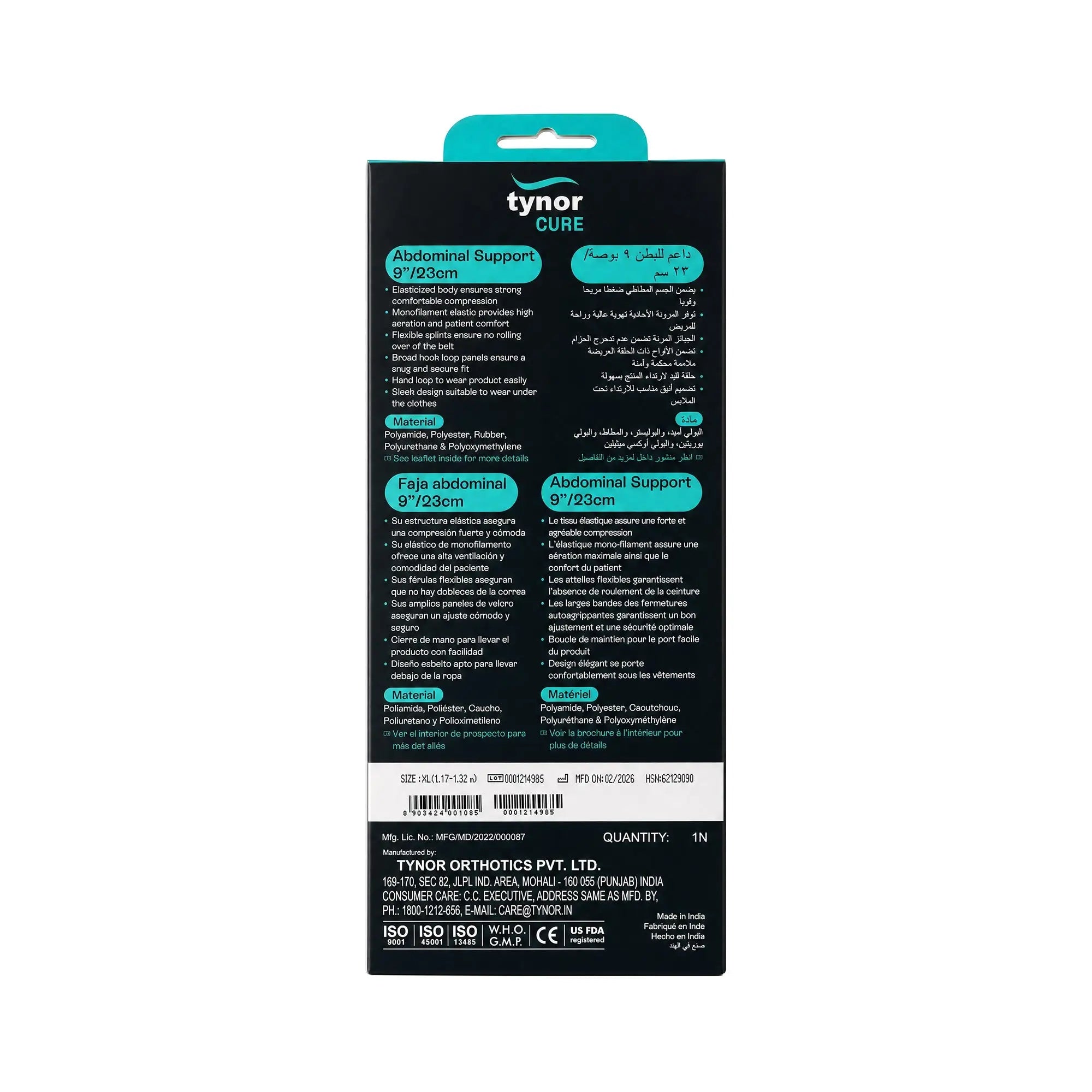 45109-Tynor Abdominal Support 23cm-A01 XL +1
