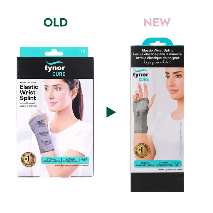 45124-Tynor Wrist Splint Elastic Right-E01 M +5