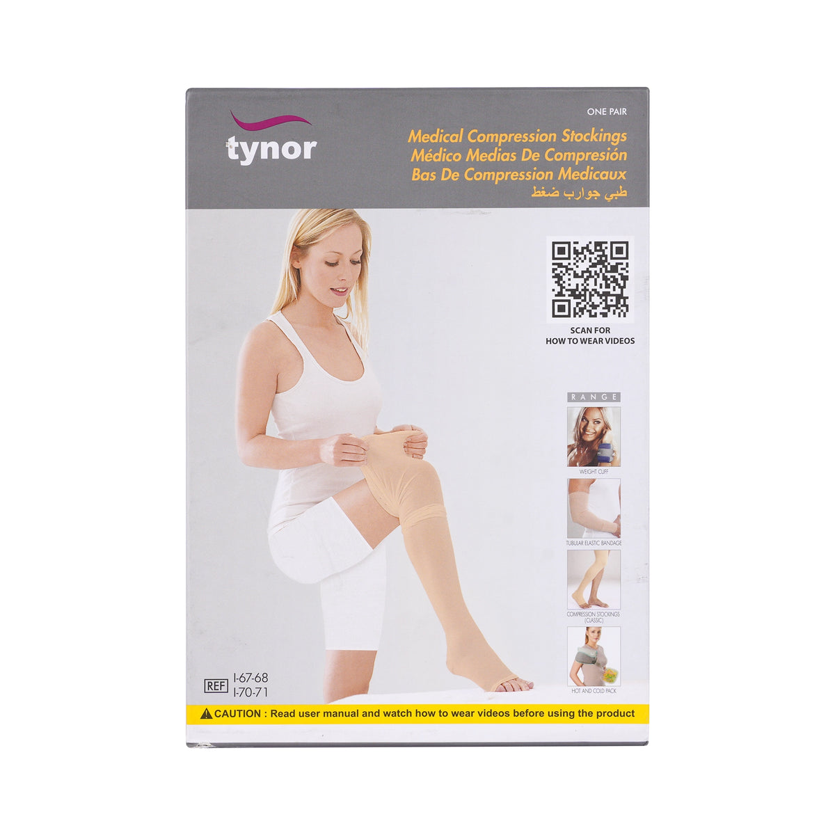 45190-Tynor Leg Stocking Medical Thigh High C2-I70 XXL 