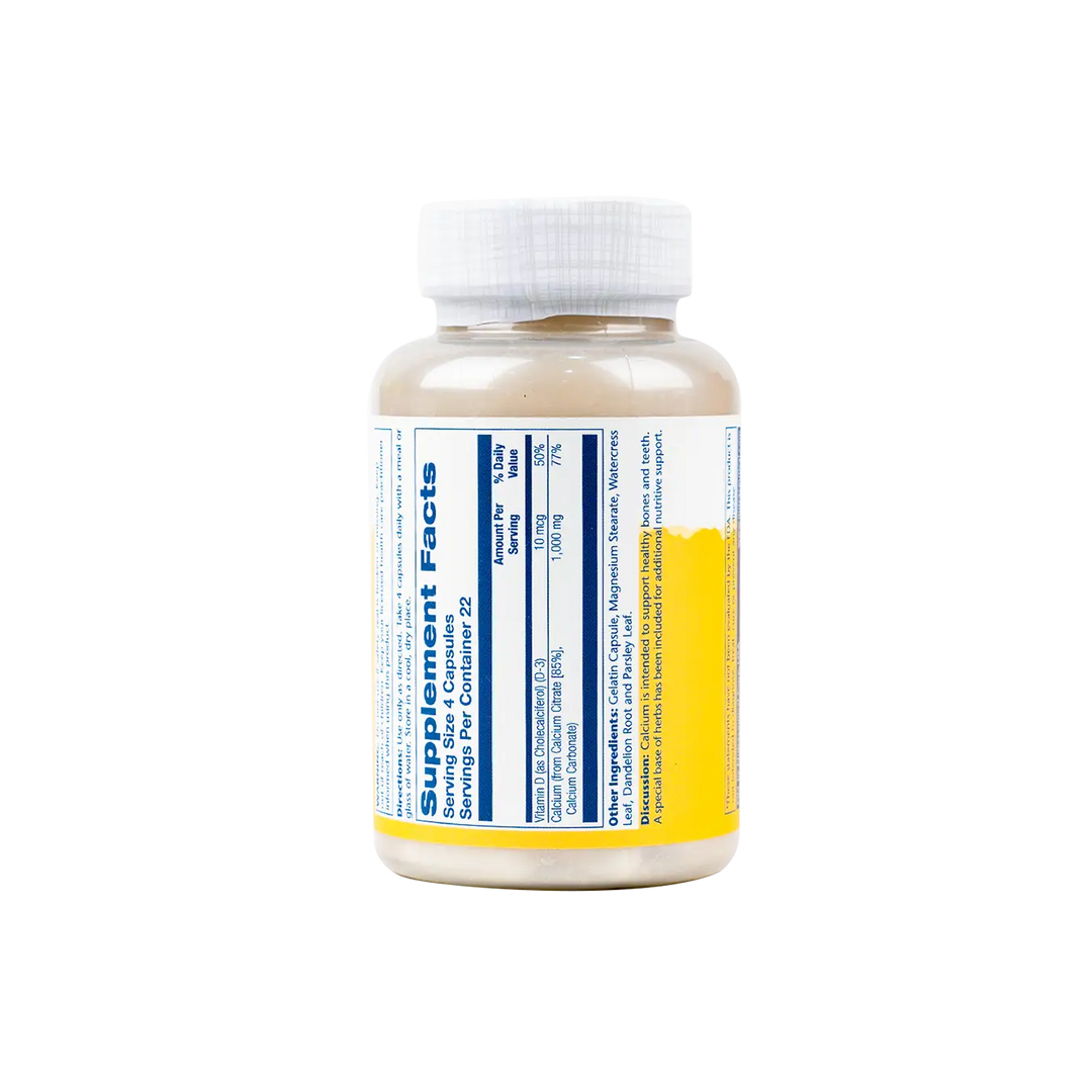 45217-Solaray Calcium Citrate 1000Mg With Vit-D 90 Capsules +1